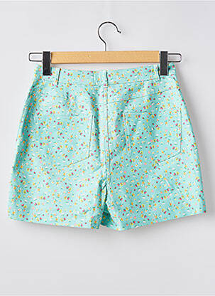 Short fermeture zippée sous rabat boutonné taille haute bleu NAF NAF femme