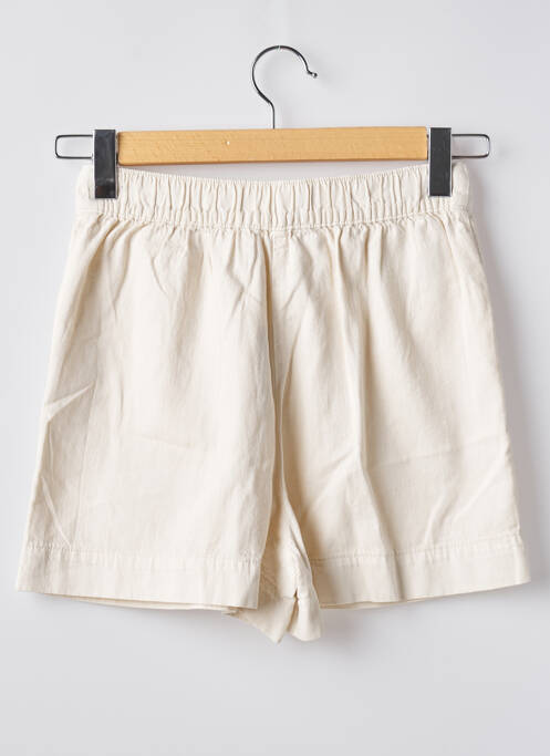 Short taille à pinces taille haute beige MANGO femme