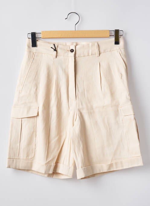 Bermuda taille haute taille haute beige DEUX. BY ELINE DE MUNCK femme
