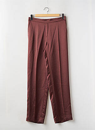 Pantalon droit taille haute taille haute marron MANGO femme