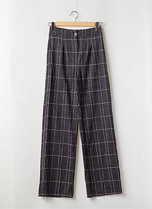 Pantalon large fermeture zippée sous rabat boutonné taille haute noir KOCCA femme