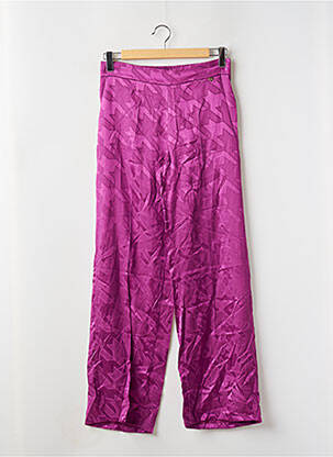 Pantalon large coupe fluide taille normale violet AMELIE & AMELIE femme