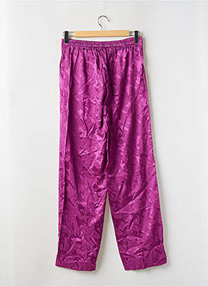 Pantalon large coupe fluide taille normale violet AMELIE & AMELIE femme