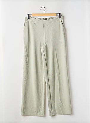 Pantalon large tissage crêpe taille haute vert VERO MODA femme