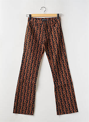 Pantalon flare stretch taille haute marron MOTEL femme