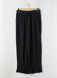 Pantalon large tissage crêpe taille haute noir OPUS femme
