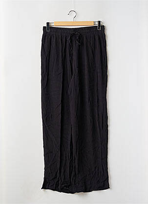 Pantalon large tissage crêpe taille haute noir OPUS femme