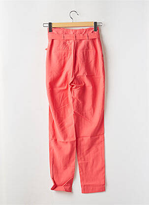 Pantalon droit coupe carotte taille haute rose NAF NAF femme