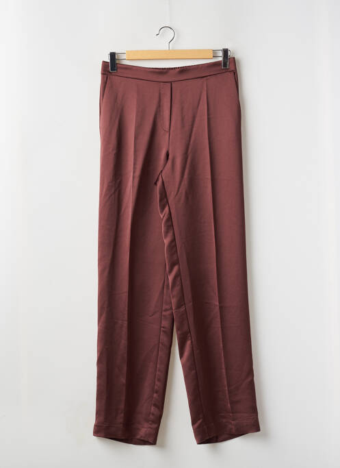 Pantalon droit taille haute taille haute marron MANGO femme