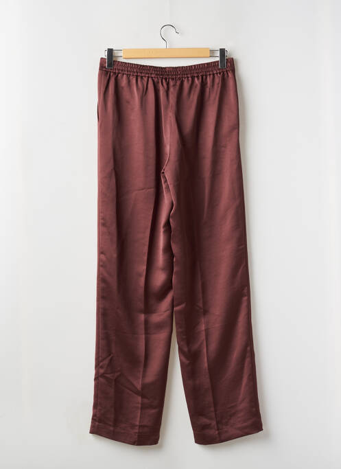 Pantalon droit taille haute taille haute marron MANGO femme