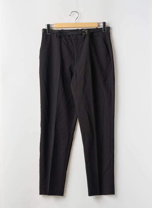 Pantalon droit stretch taille haute noir MANGO femme