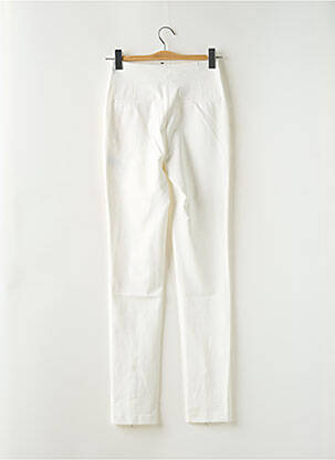 Pantalon slim taille haute taille haute blanc MORGAN femme