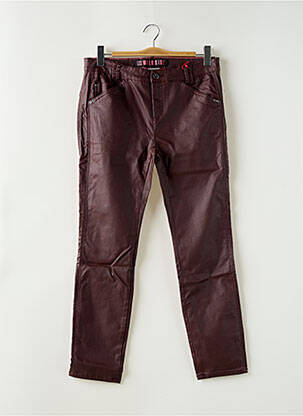 Pantalon slim tissage enduit taille normale rouge STREET ONE femme