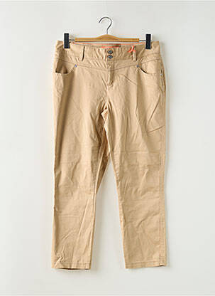 Pantalon slim tissage popeline taille normale beige STREET ONE femme