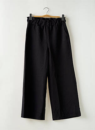 Pantalon large tissage crêpe taille haute noir ZABAIONE femme