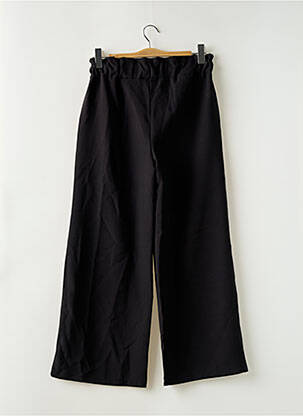 Pantalon large tissage crêpe taille haute noir ZABAIONE femme
