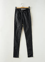 Pantalon cargo poches taille haute noir PLEASE femme