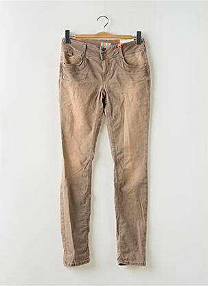 Jeans coupe slim stretch taille basse marron STREET ONE femme