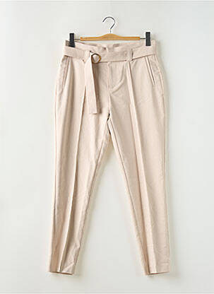 Pantalon 7/8 taille haute taille haute beige MORGAN femme