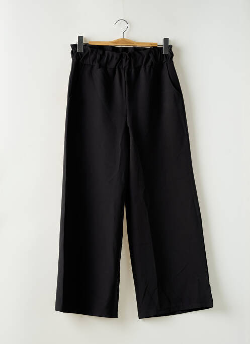 Pantalon large tissage crêpe taille haute noir ZABAIONE femme