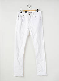 Pantalon slim fermeture zippée sous rabat boutonné blanc SHINE ORIGINAL homme