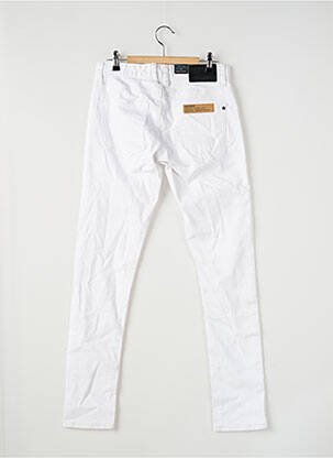 Pantalon slim fermeture zippée sous rabat boutonné blanc SHINE ORIGINAL homme