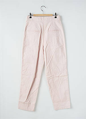 Pantalon droit coupe carotte taille haute rose MANGO femme