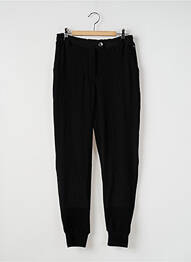 Pantalon droit fermeture zippée sous rabat boutonné noir RICH & ROYAL femme
