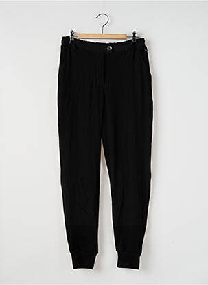 Pantalon droit fermeture zippée sous rabat boutonné noir RICH & ROYAL femme