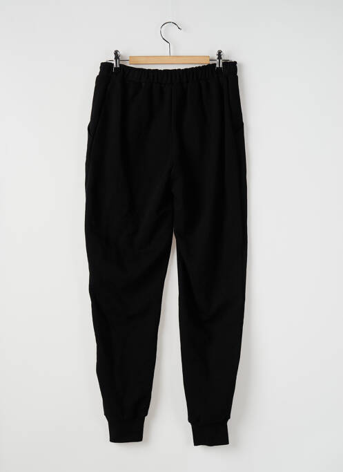 Pantalon droit fermeture zippée sous rabat boutonné noir RICH & ROYAL femme