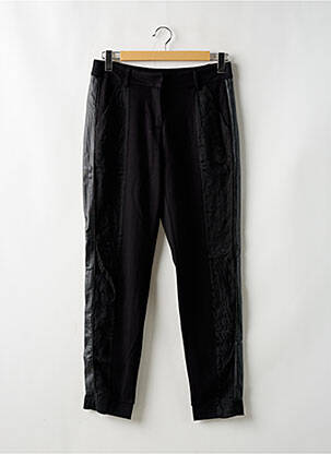 Pantalon chino broderie galons latéraux taille normale noir NÜ femme