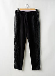 Pantalon chino broderie galons latéraux taille normale noir NÜ femme