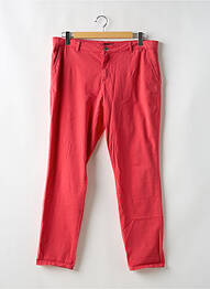 Pantalon chino tissage popeline taille normale rouge MORE & MORE homme
