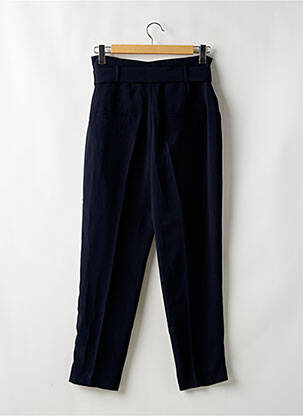 Pantalon droit coupe carotte taille haute bleu MANGO femme