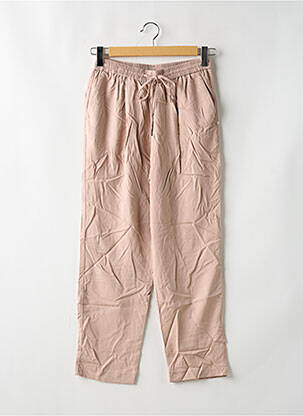 Pantalon chino tissage popeline taille normale rose MANGO femme