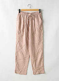Pantalon chino tissage popeline taille normale rose MANGO femme