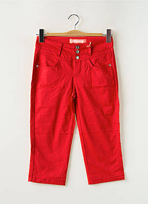 Pantacourt stretch taille basse rouge STREET ONE femme