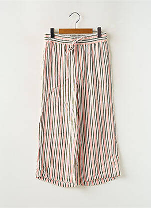 Pantalon large fermeture liens à nouer taille élastique rose GARCIA fille