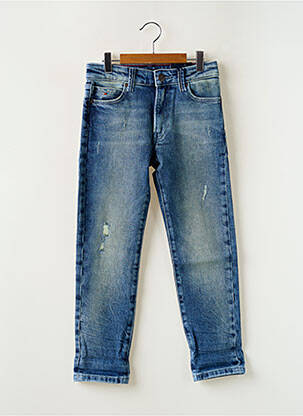 Jeans coupe droite stretch taille ajustable bleu TOMMY HILFIGER fille