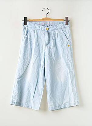 Pantalon large tissage popeline taille ajustable bleu ESPRIT fille