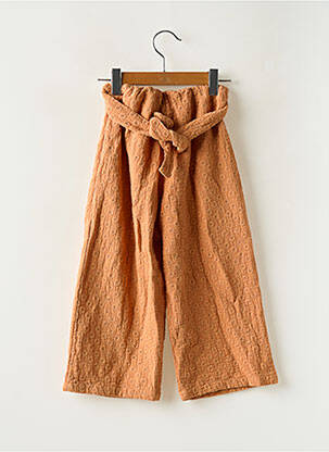 Pantalon large tissage crêpe orange PINATA PUM fille
