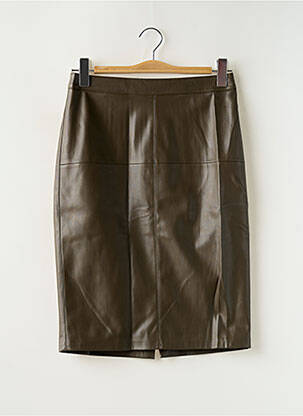 Jupe mi-longue marron MANGO pour femme