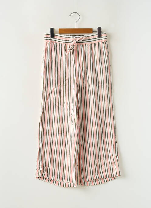 Pantalon large fermeture liens à nouer taille élastique rose GARCIA fille