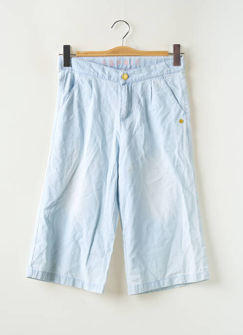 Pantalon large fermeture zippée sous rabat boutonné taille ajustable bleu ESPRIT fille