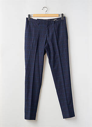 Pantalon chino fermeture zippée sous rabat avec crochet taille normale bleu SCOTCH & SODA homme