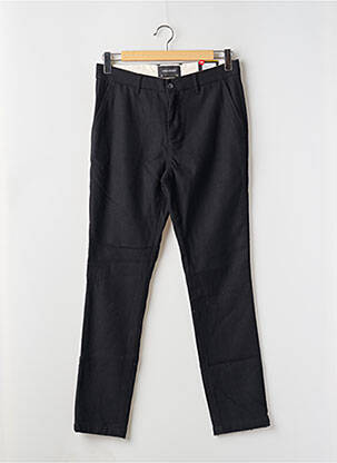 Pantalon chino tissage chiné taille haute noir LYLE & SCOTT homme