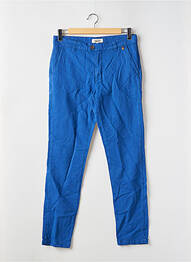 Pantalon chino tissage popeline taille normale bleu L'IMPECCABLE MARCEL homme