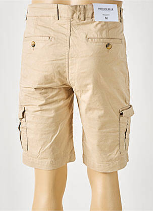 Bermuda multipoches taille basse beige PRIVATE BLUE homme