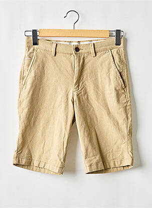 Bermuda taille à pinces taille normale beige JACK & JONES homme