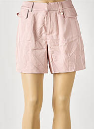 Short taille à pinces taille haute rose MORGAN femme
